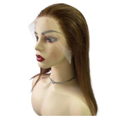 Chocolate Brown 13x4 Front Lace Human Hair Bob Wig 180% Density